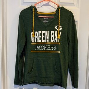 Majestic Green Bay Packers Green Hoodie size M